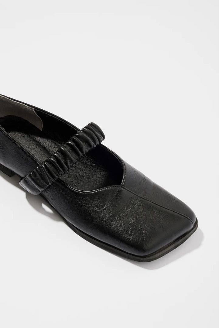 Eaphi SQUARE TOE SHOES ブラック 36 靴