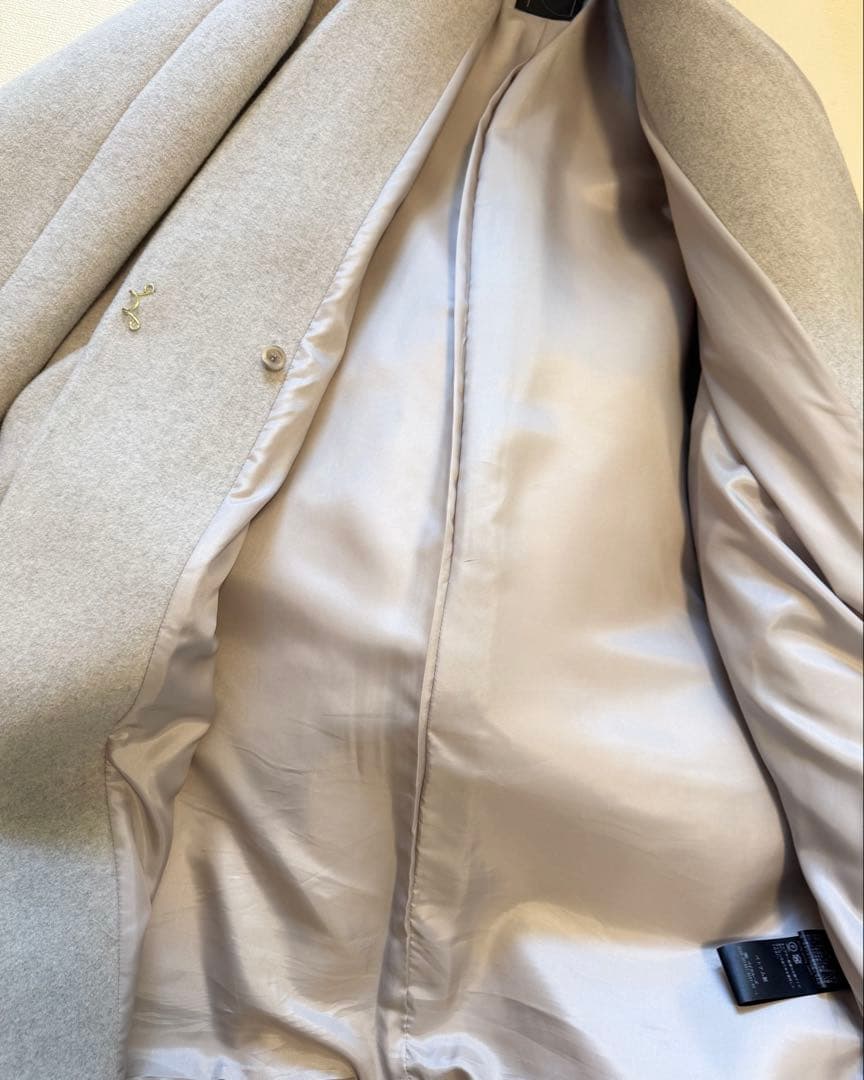 【美品】ノーブルnoble MTRウールカシミヤミニマルVコート(38)