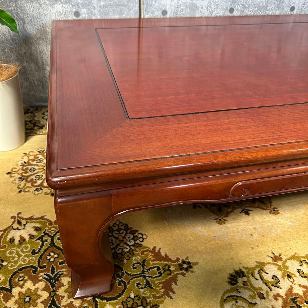 ꧁カリモク家具 karimoku꧂オールドカリモク 引出し収納付座卓 昭和レトロ