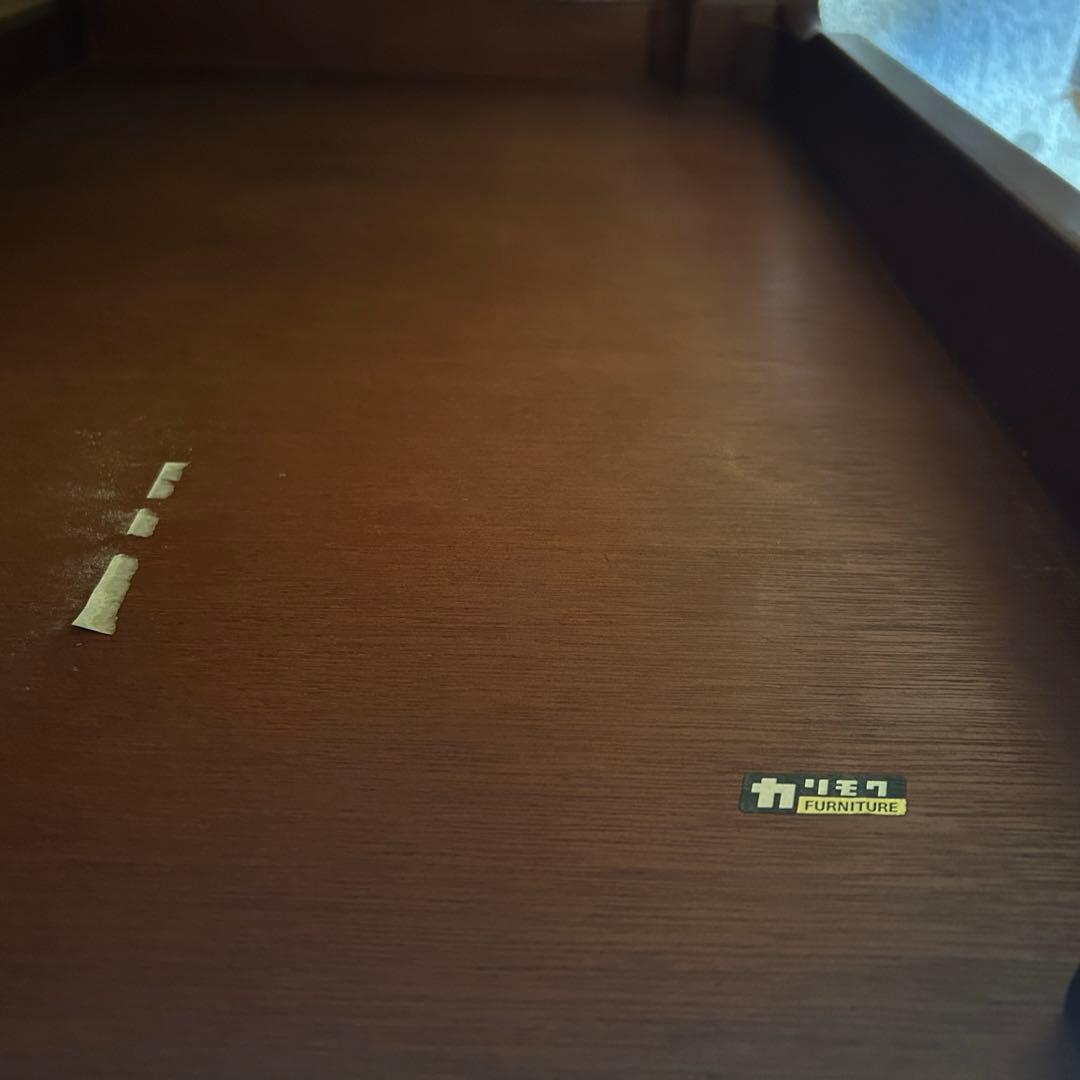 ꧁カリモク家具 karimoku꧂オールドカリモク 引出し収納付座卓 昭和レトロ