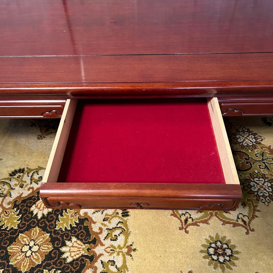 ꧁カリモク家具 karimoku꧂オールドカリモク 引出し収納付座卓 昭和レトロ