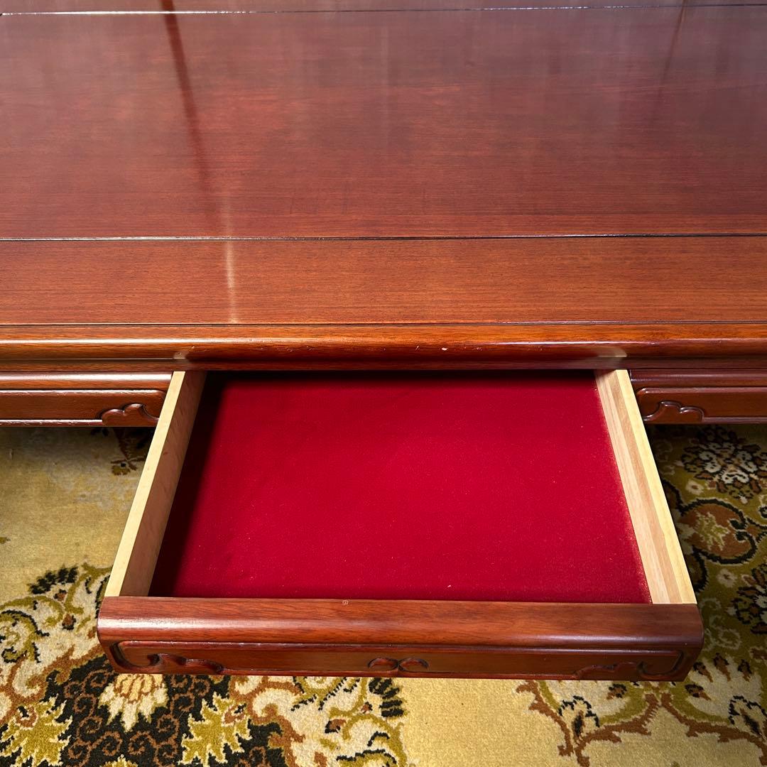 ꧁カリモク家具 karimoku꧂オールドカリモク 引出し収納付座卓 昭和レトロ