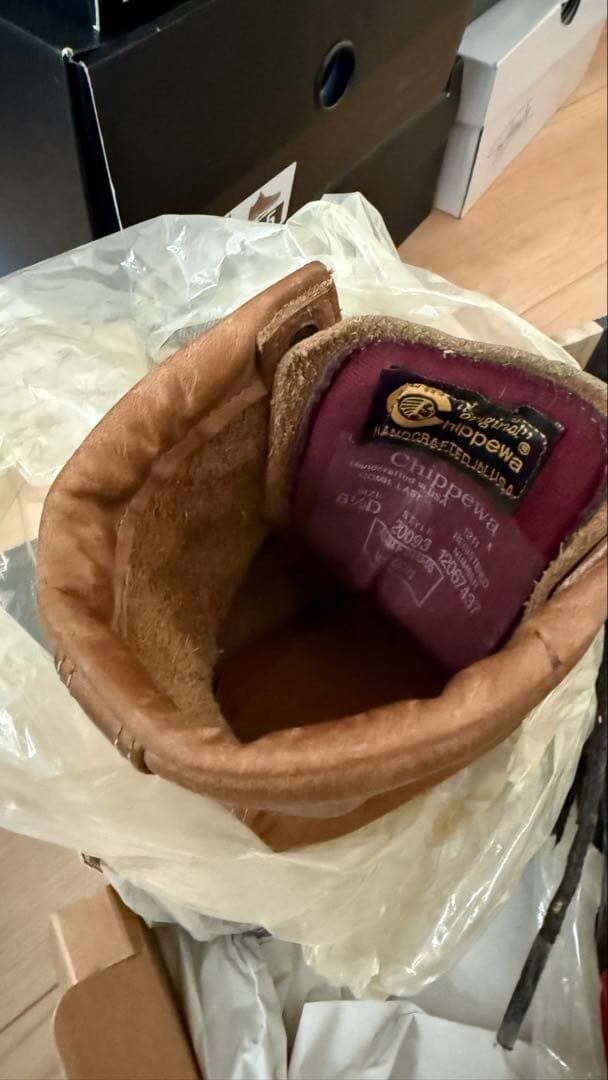 CHIPPEWA ロガーブーツ 茶色 8 1/2D