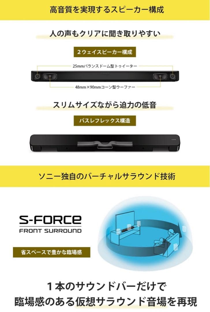 SONYHT-S100Fサウンドバー Fire TV Stick第3世代 セット