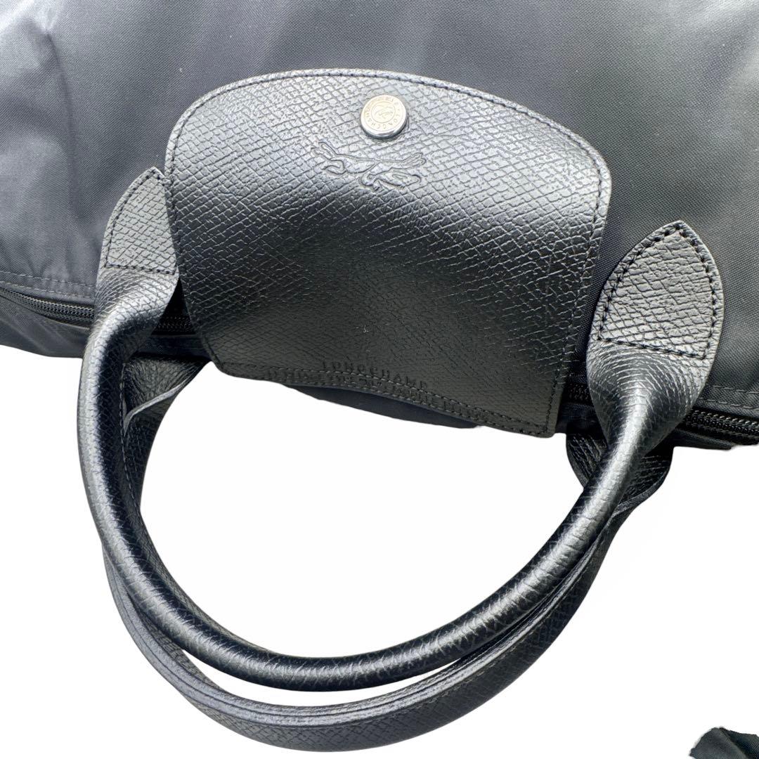 美品　LONGCHAMP プリアージュ　ボストンバッグ グリーン　ブラック 旅行