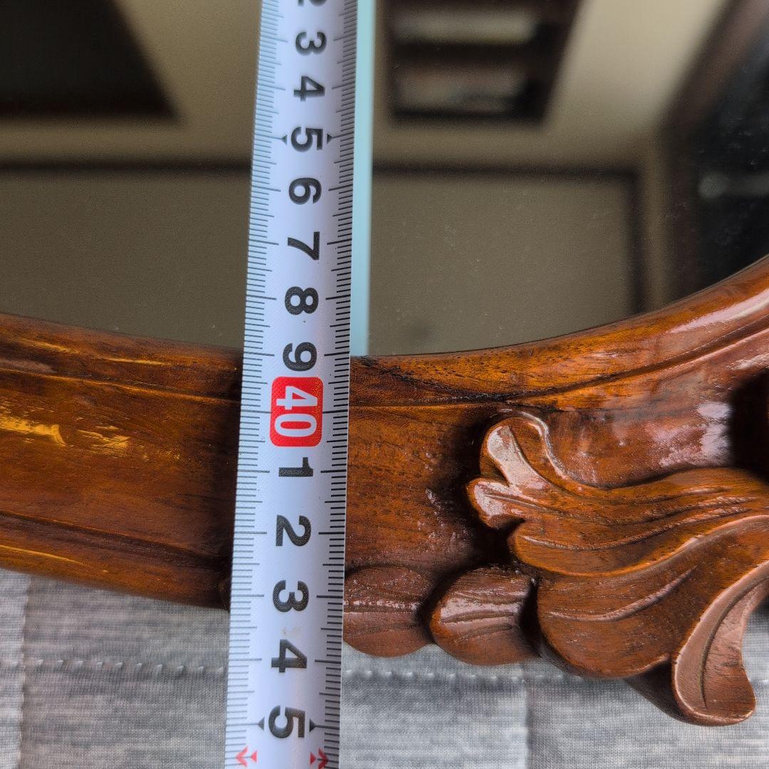 クラシック木製壁掛け鏡