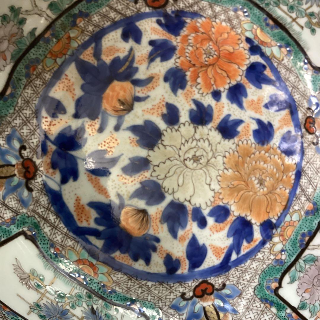 k18 菱形菱柄鉢　　木箱　年代物