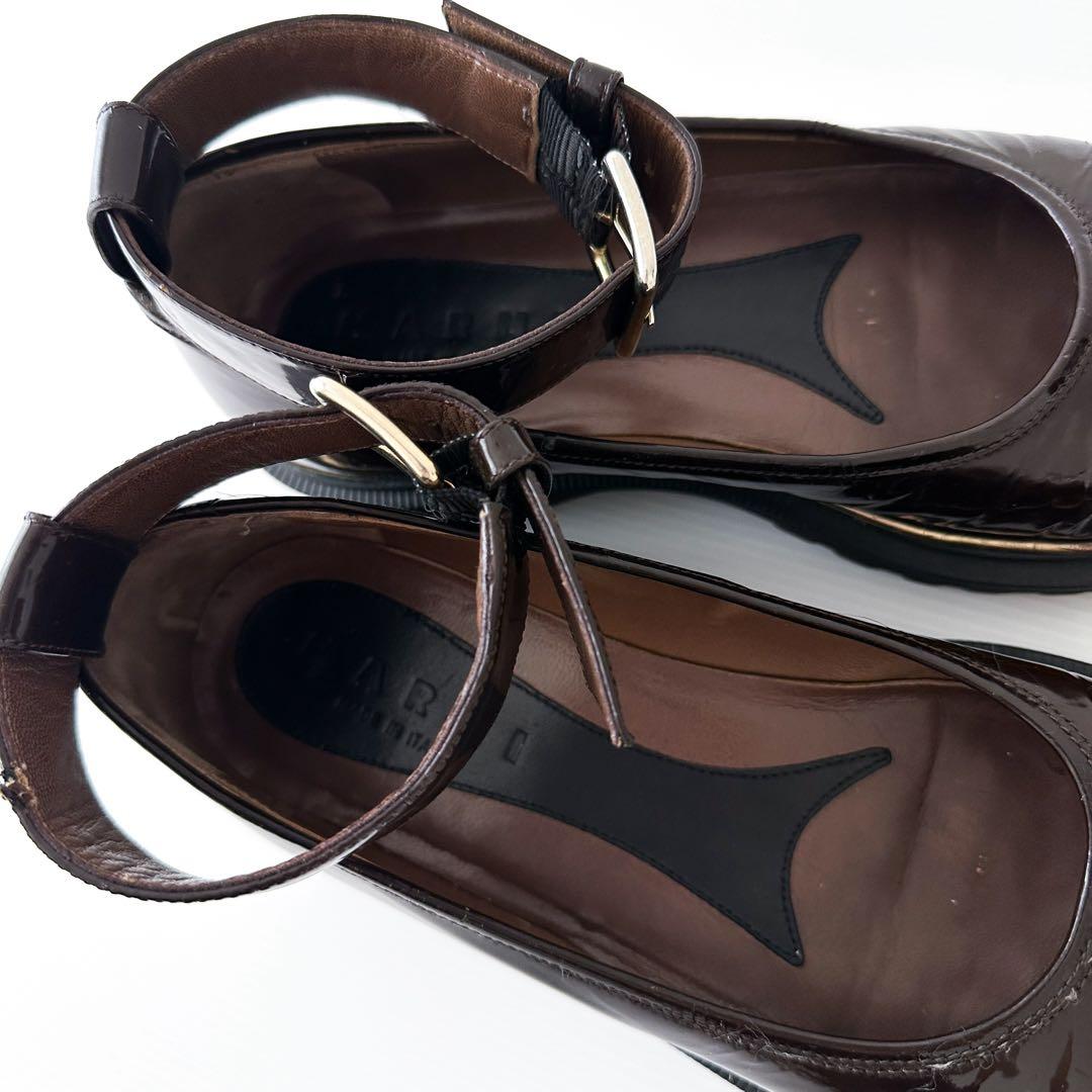 MARNI マルニ /厚底メリージェーン ダークブラウン