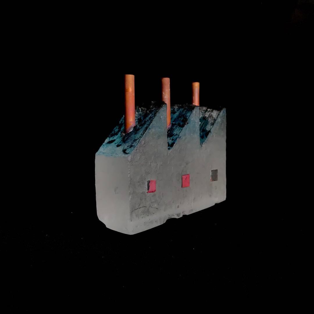 ガラス作家　佐伯泰典作　「夢工場　夜の天蓋」お香立て