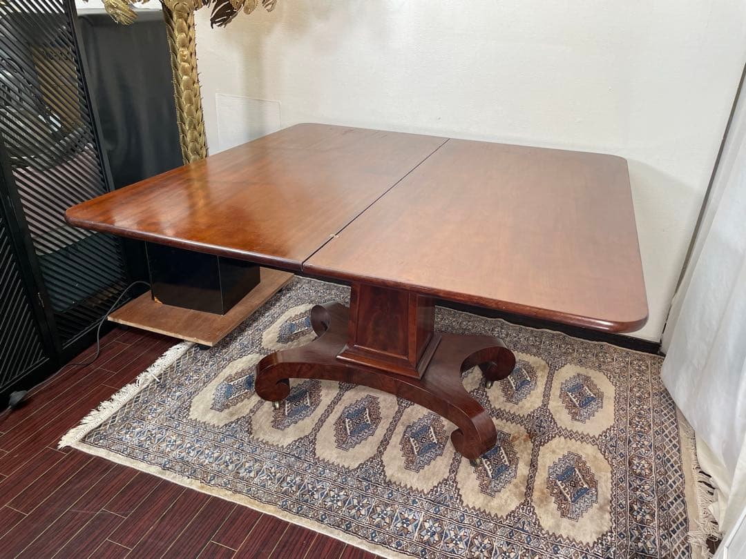 Coco　マホガニー アンティーク ゲームテーブル フォールディング