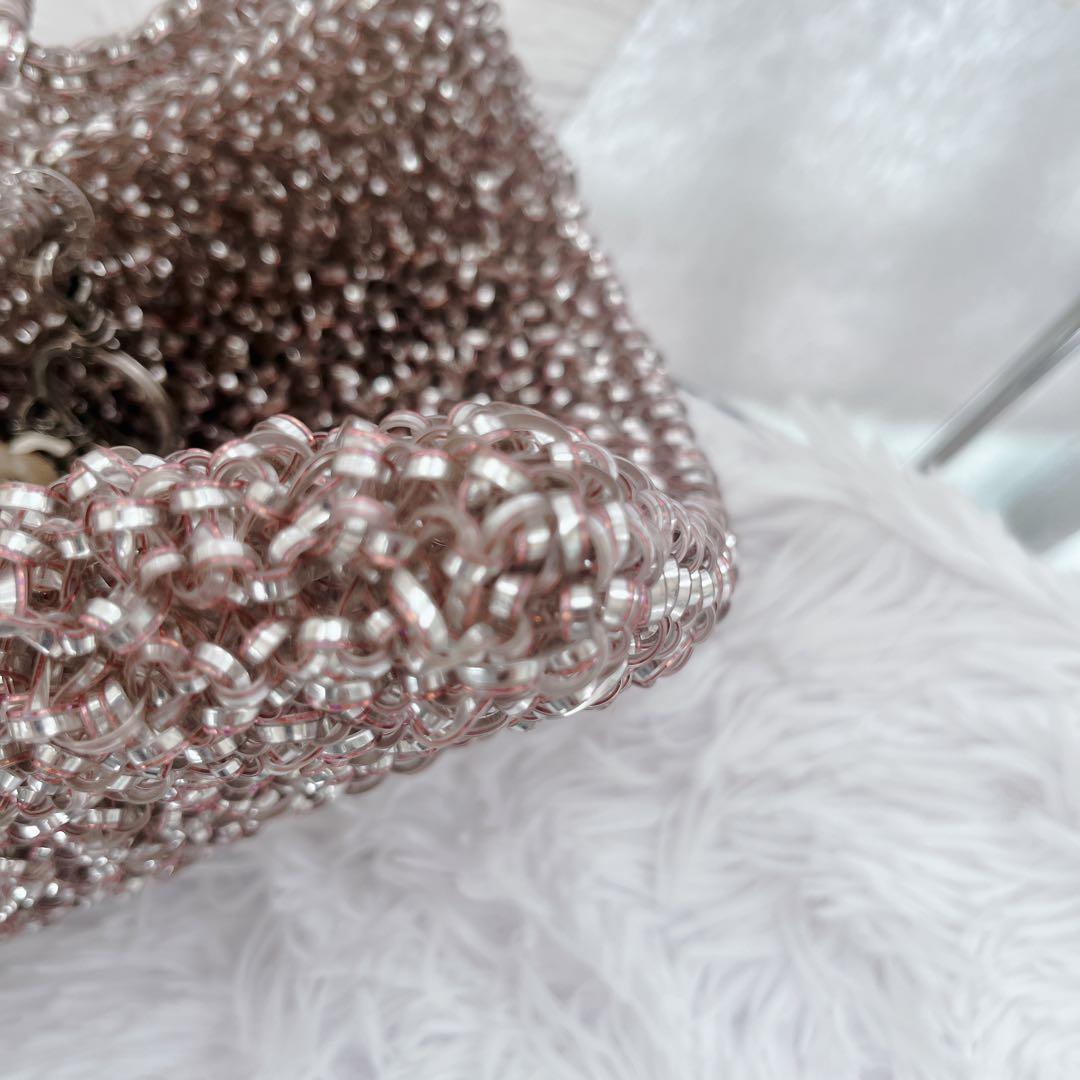 チャーム付✨アンテプリマ スタンダードスクエアラージ シルバー ピンク お呼ばれ