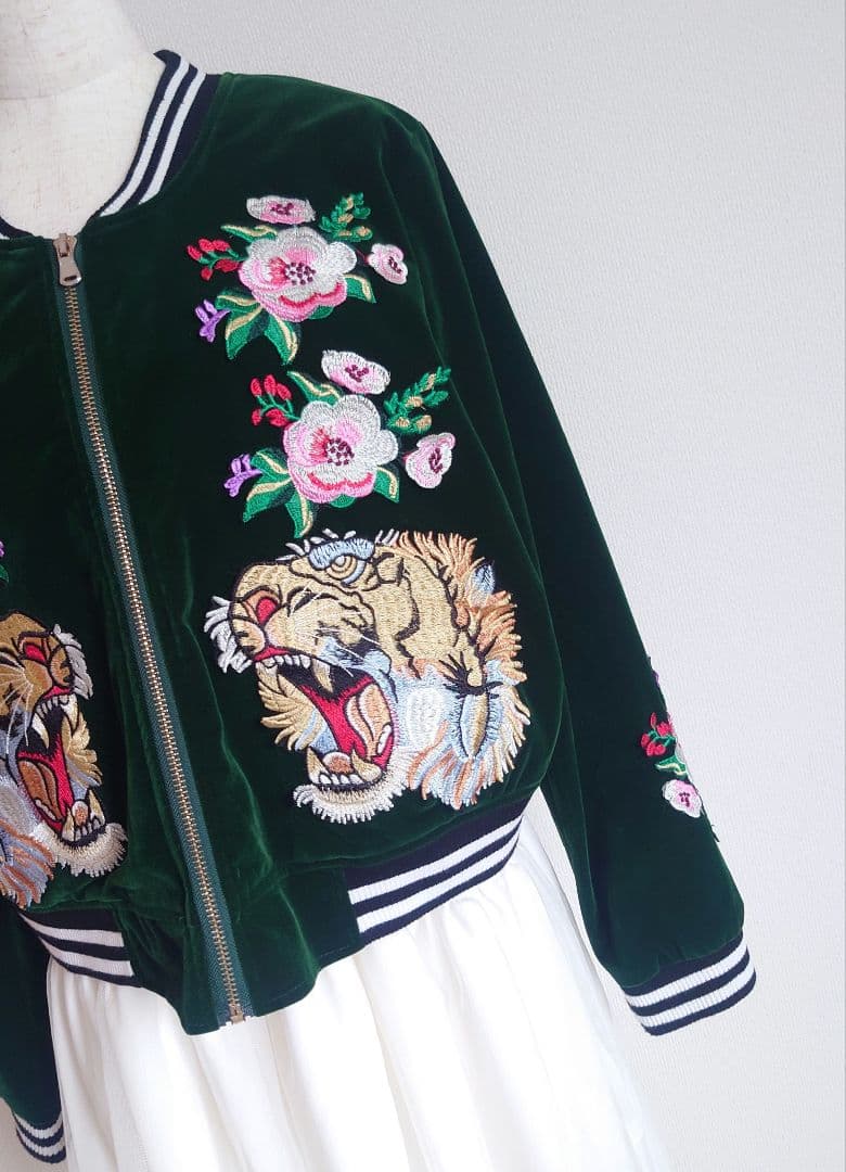別珍 スーベニアジャケット 刺繍 スカジャン