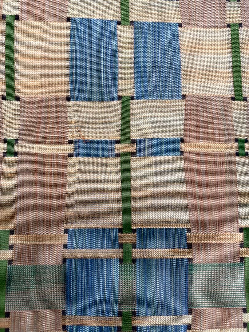 △名古屋帯 洒落帯　高級△ 正絹　関西仕立て　幾何学模様　309