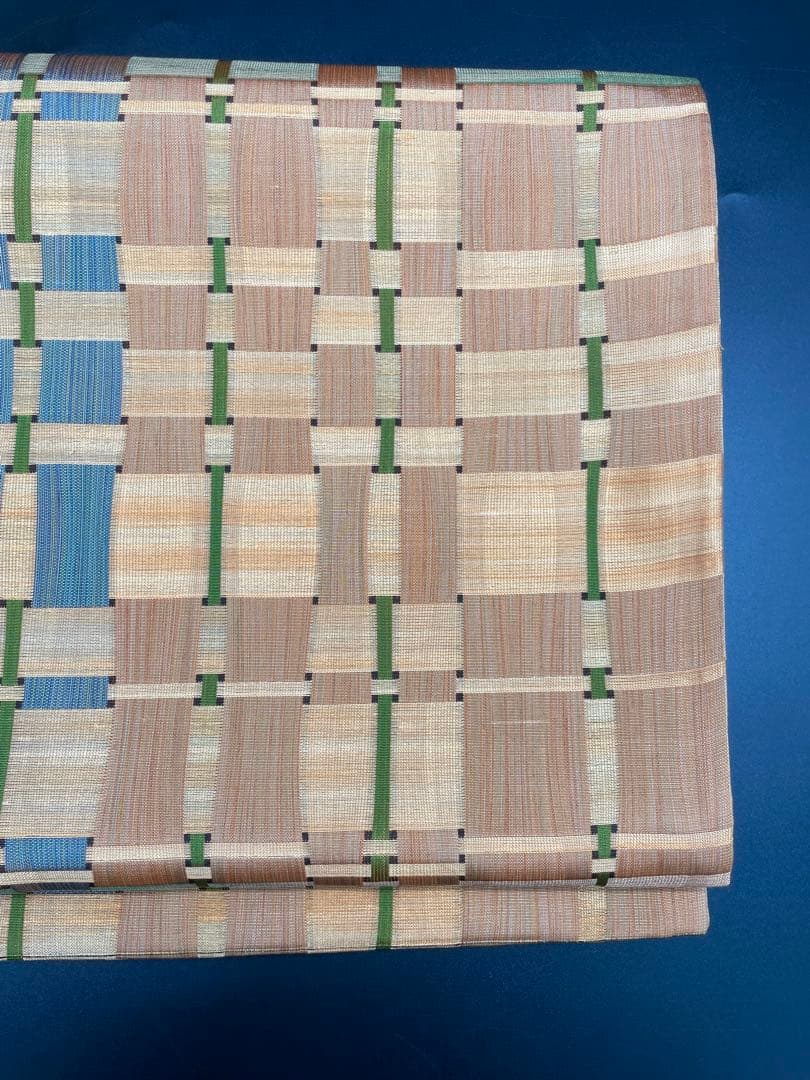 △名古屋帯 洒落帯　高級△ 正絹　関西仕立て　幾何学模様　309