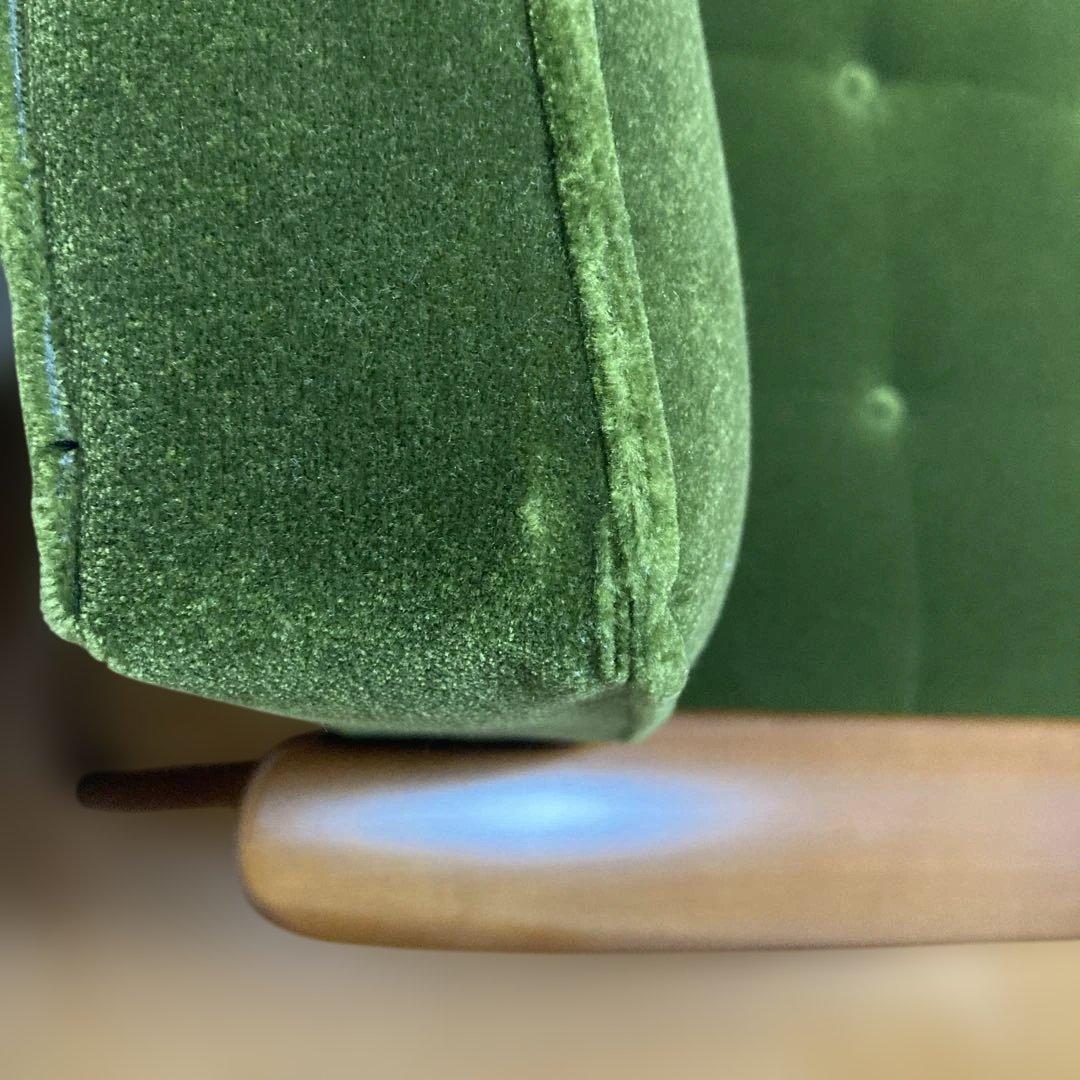 カリモク60 Kチェア2シーター　モケットグリーン