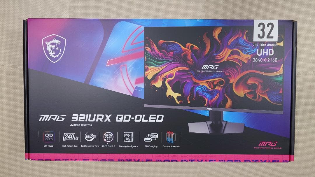 MSI MPG 321URX QD-OLED 4K ゲーミングモニター