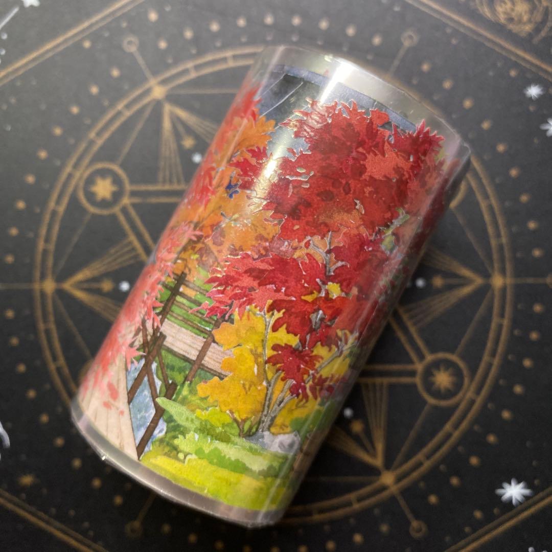 【7903】海外　マステ　5m巻売り　PETマスキングテープ　秋