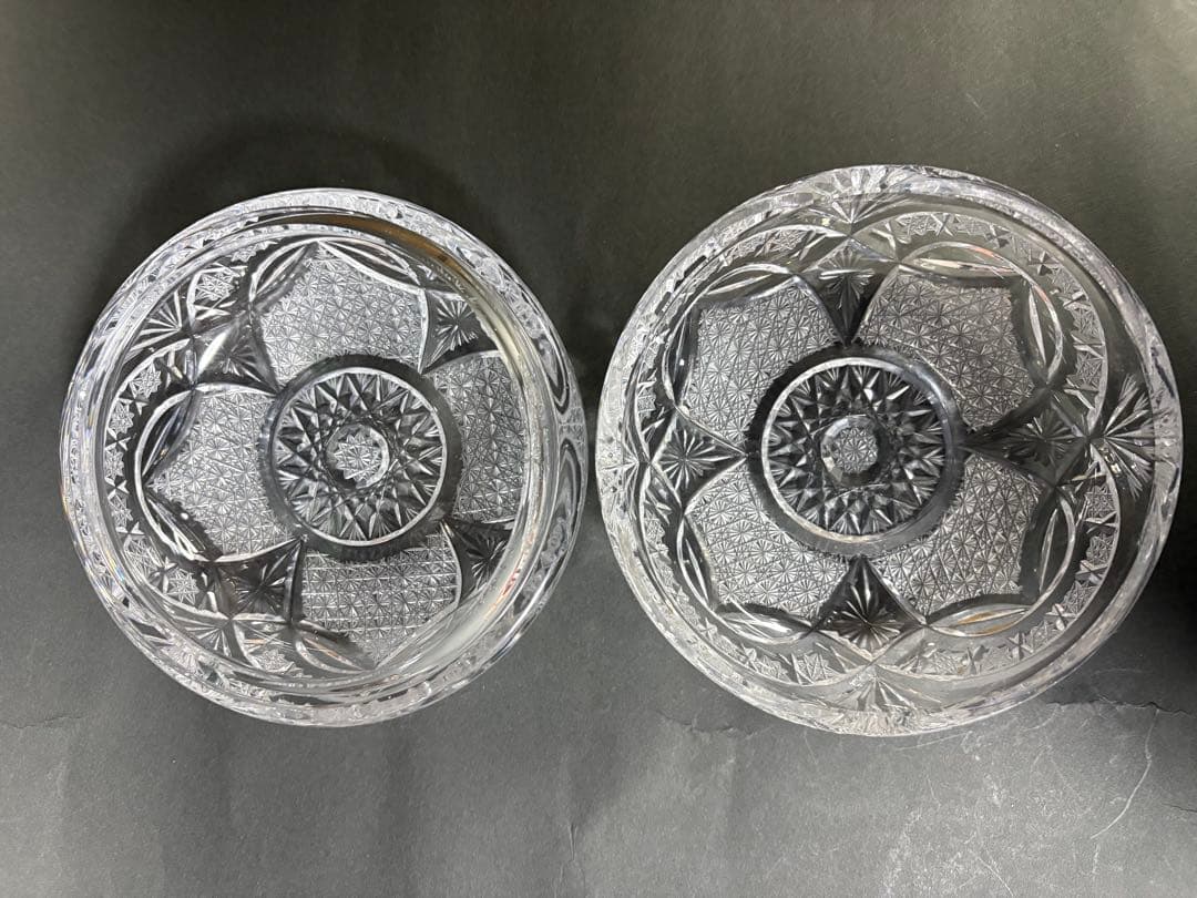 オールドバカラ切子装飾蓋物