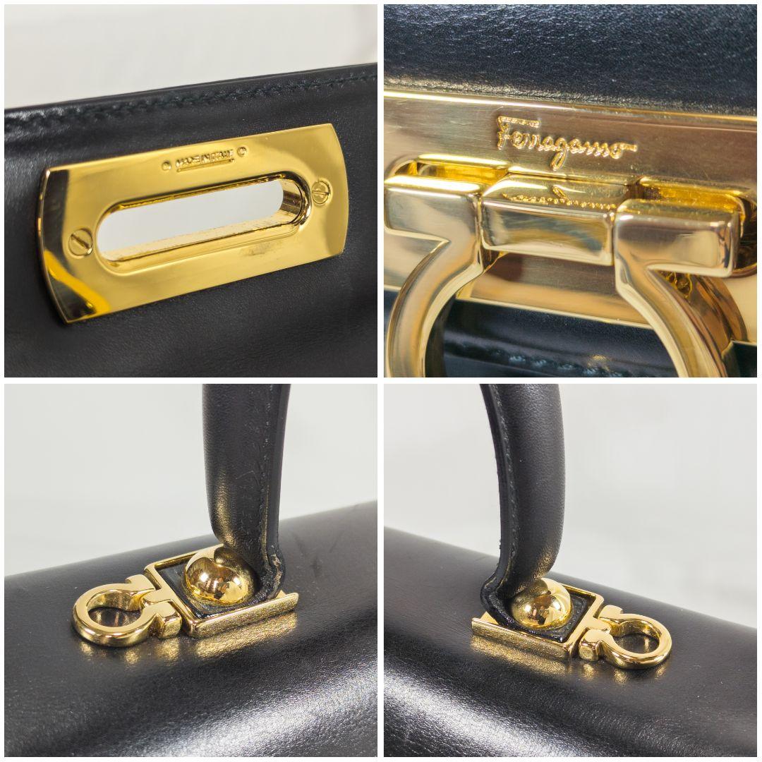 【極美品】フェラガモ ガンチーニ ハンドバッグ 2Way 保存袋付き