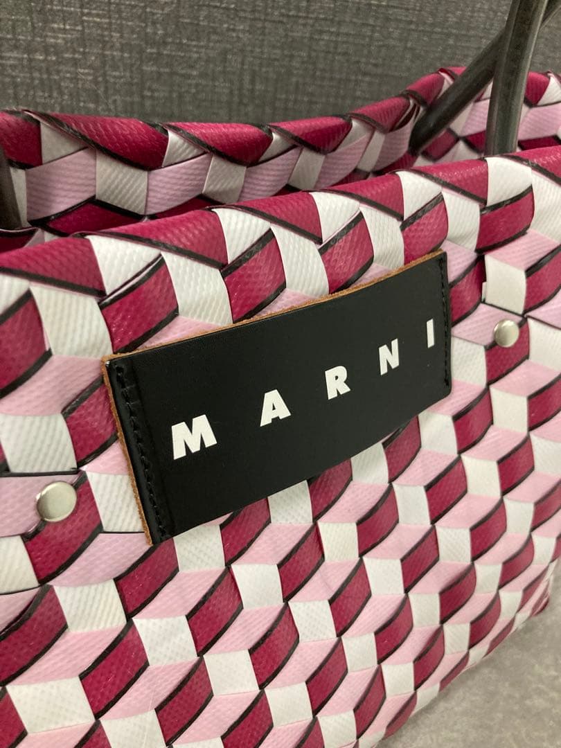 MARNI マルニ マーケット フラワーカフェ PVC ハンドバッグ トート