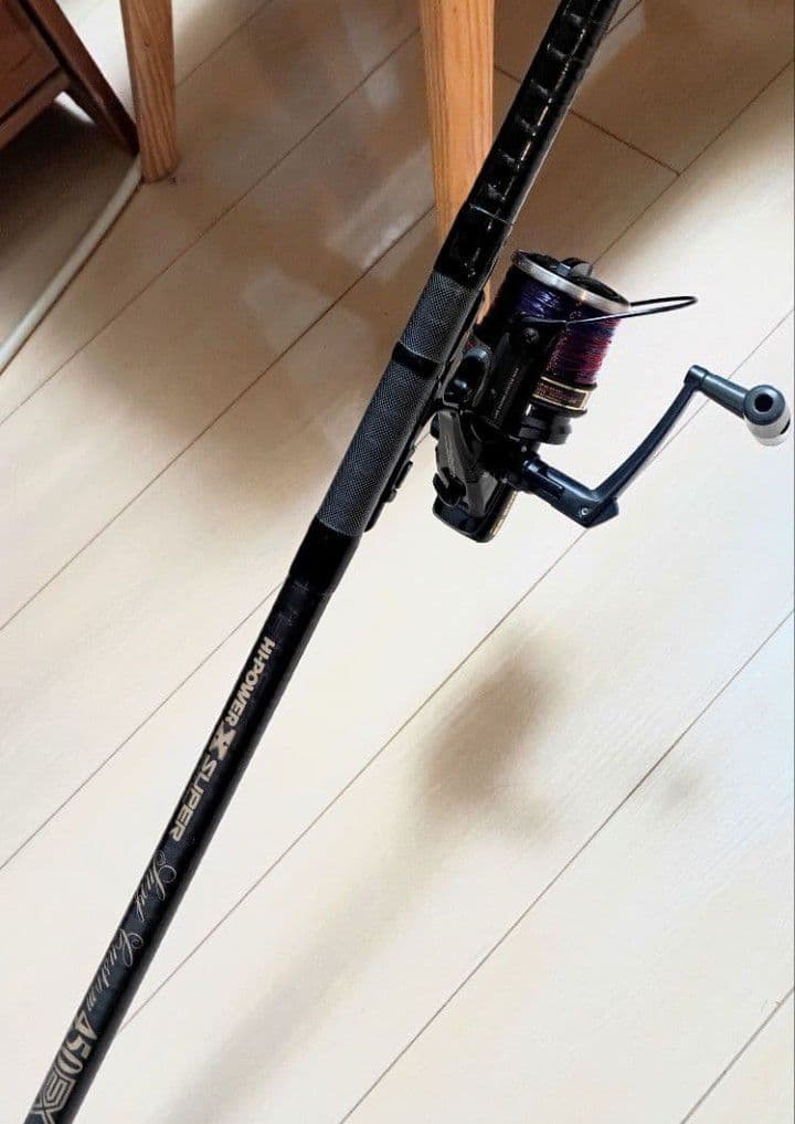 シマノハイパワーXスーパーサーフカスタム450EX！4本継ぎ投げ竿ガイド改造品