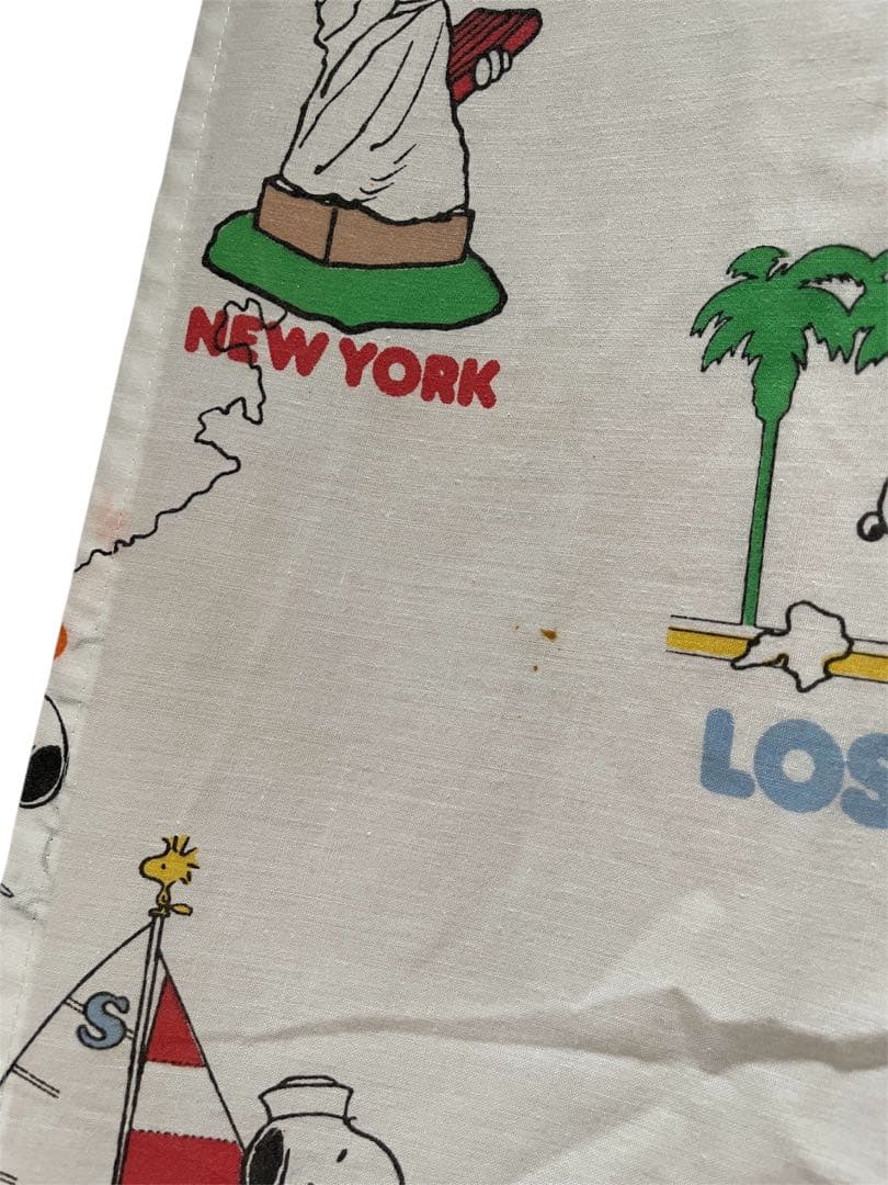 ☆ ビンテージシーツ　スヌーピー　フラットシーツ