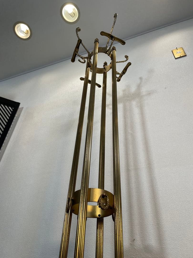 アンティーク ポールハンガー 真鍮 エレガント アールデコ イタリア製 希少