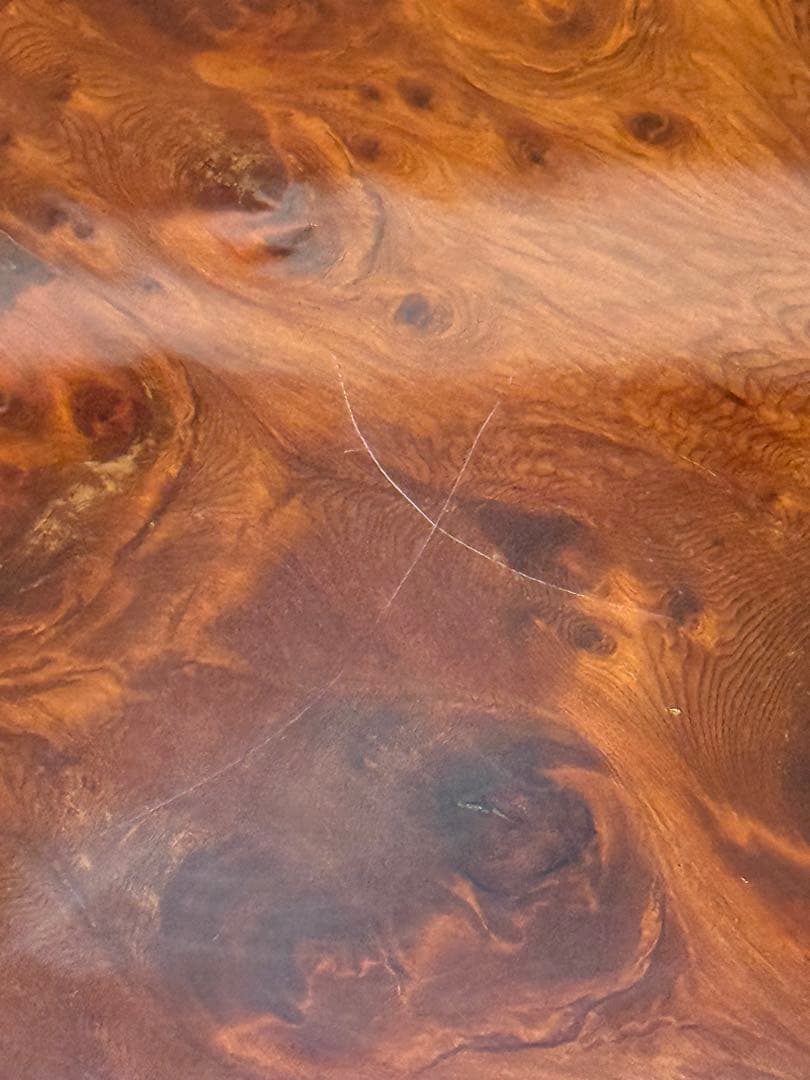 天然木 瘤木 一枚板 座卓 約120×90×厚7cm 伝統工芸品