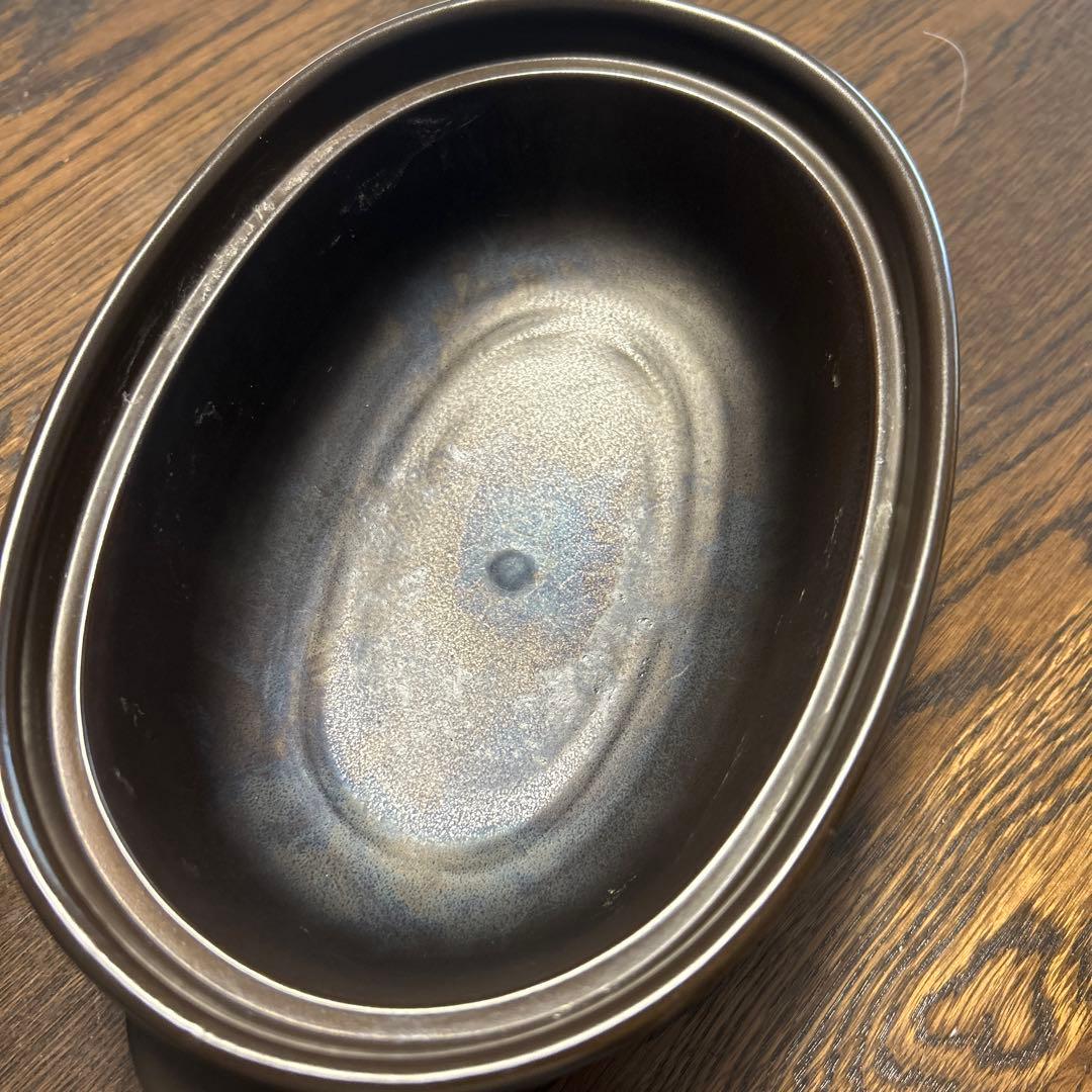 【美品】マイクロ波対策 電子レンジ専用　小判型 磁性鍋