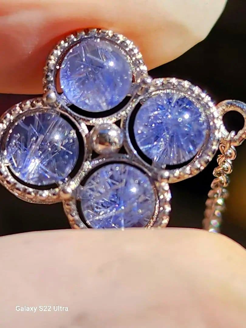 (S925)ブルールチルクォーツ デュモルチェライト 4セット