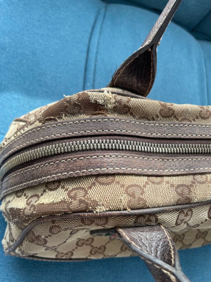 GUCCI オールドグッチ GGキャンバス ハンドバッグ シェリーライン