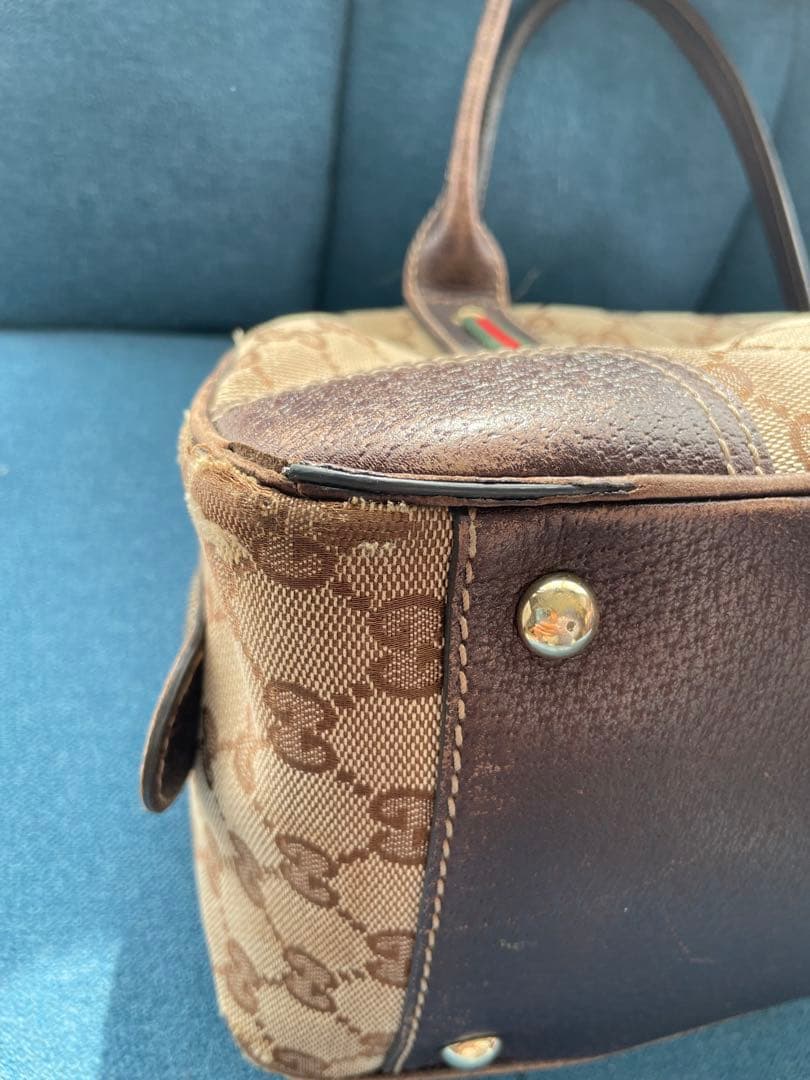 GUCCI オールドグッチ GGキャンバス ハンドバッグ シェリーライン