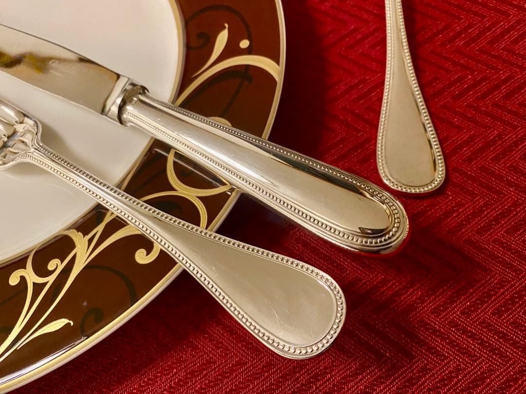 【☆上品なパール☆美品☆】クリストフル パール テーブルサイズカトラリー