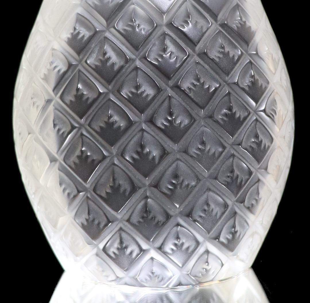 バカラ 珍品 新品箱付き 大型2kg パイナップル置物 フロスト加工 オブジェ