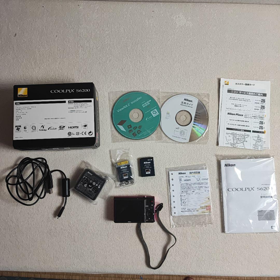 Nikon COOLPIX S6200 ピンク 予備バッテリーあり
