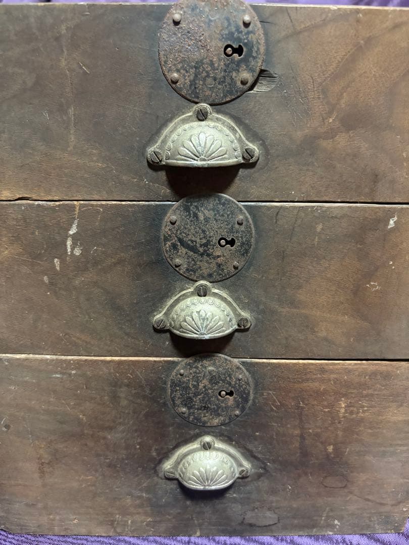 昭和レトロ 木製小引き出し3段　古家具 古道具 和箪笥 アンティーク