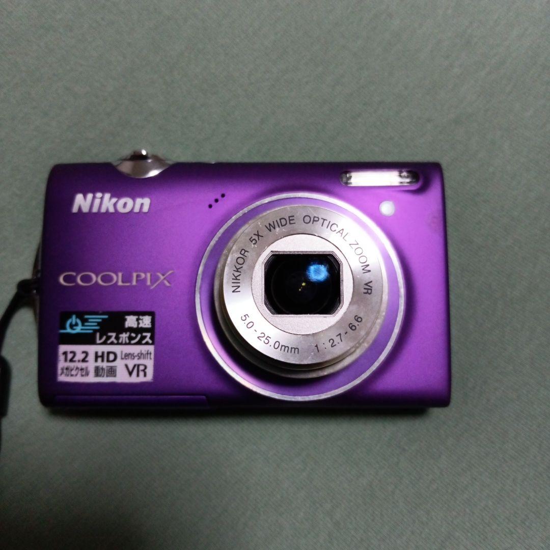 Nikon COOLPIX 紫 デジタルカメラ充電器付　動作確認済み