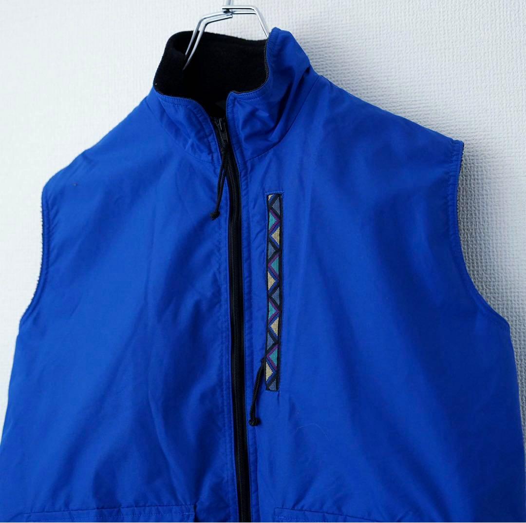 【美品】90s ヴィンテージ REI ナイロン・フリースベスト USA製