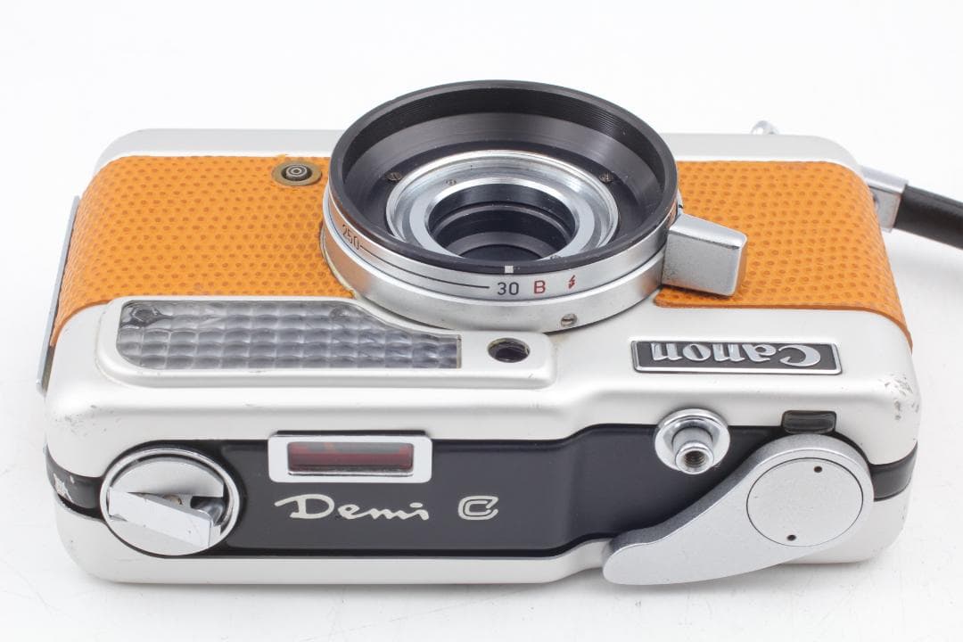 【美品　整備済】オーカー色 Canon Demi C 50&28mm #1145