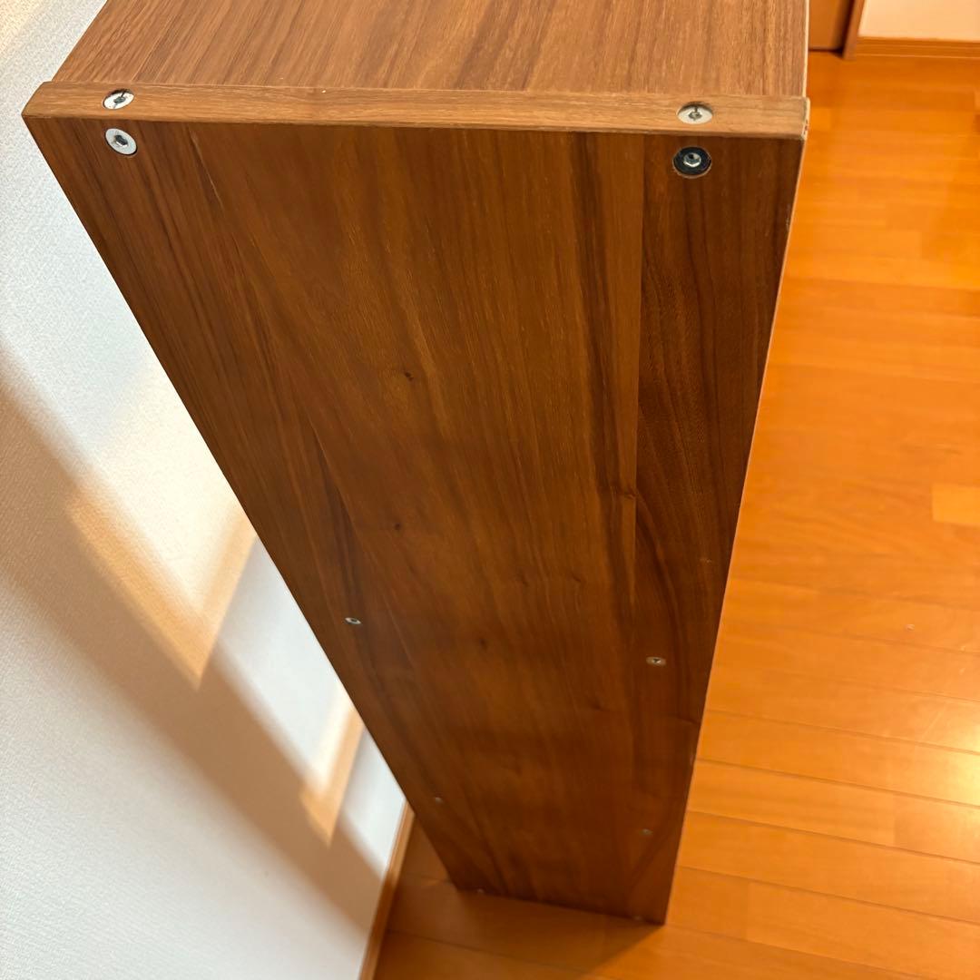① MUJI 無印良品 スタッキングシェルフセット・３段×２列・ウォールナット材