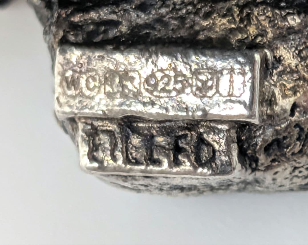 【希少・重量230g】英国 カントリーアーティスト 純銀張り オブジェ フクロウ