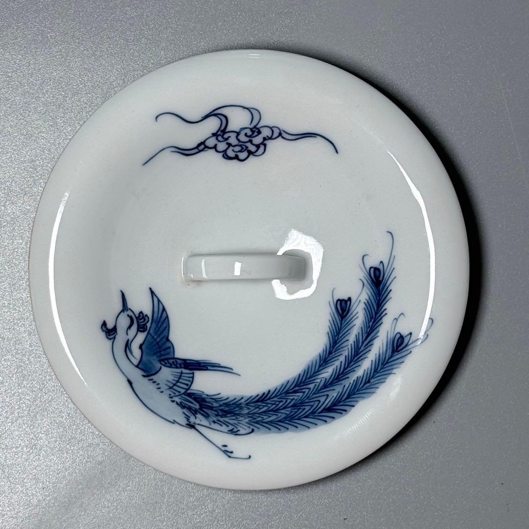 佐賀県重要無形文化財指定　中村清六　作　染付鳳凰図水指　共箱　茶道具　裏千家