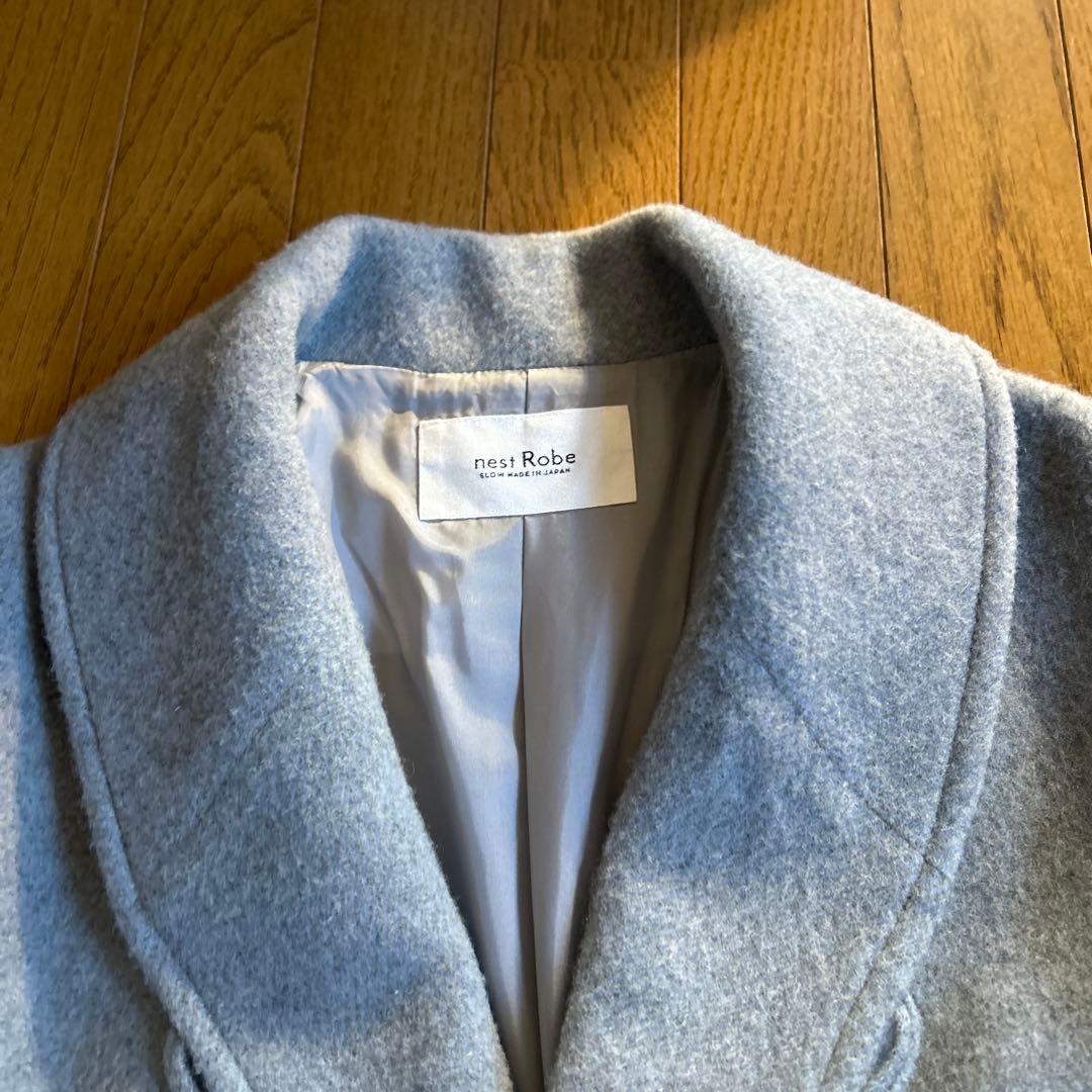 ネストローブ　シェットランドモッサショールカラーコート