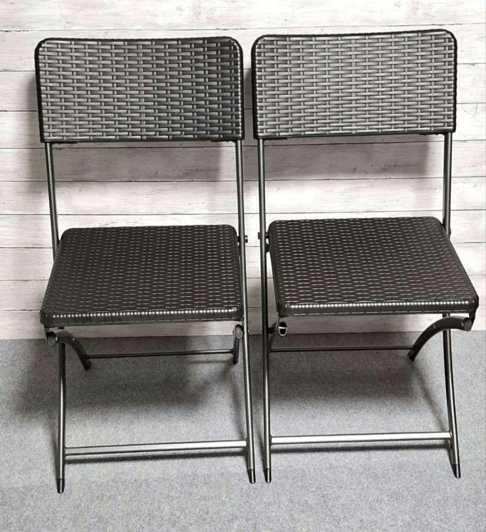 ☆折りたたみガ－デンチェア2脚セット　ベランダチェア　椅子☆