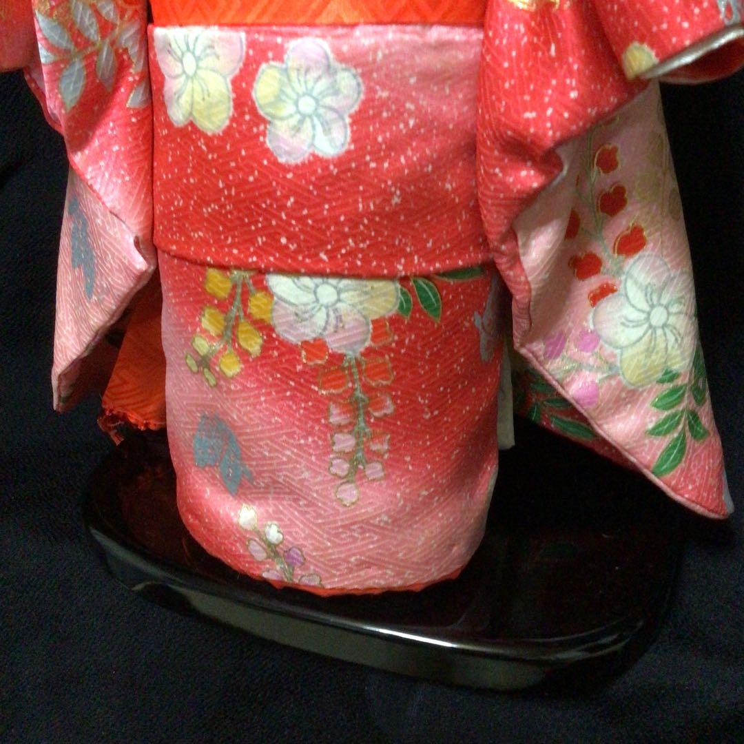 市松人形 オレンジとピンクの着物