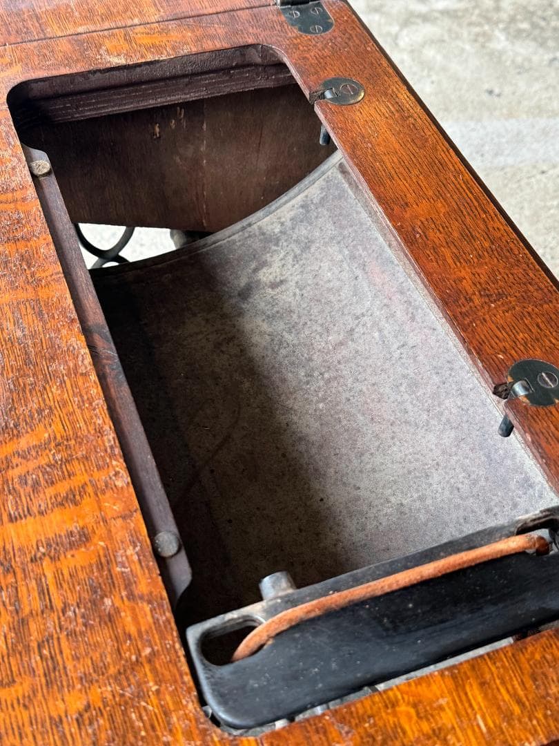 ◆超希少◆シンガーミシン専用チェア付　アンティーク　ミシンなし　作業台　テーブル