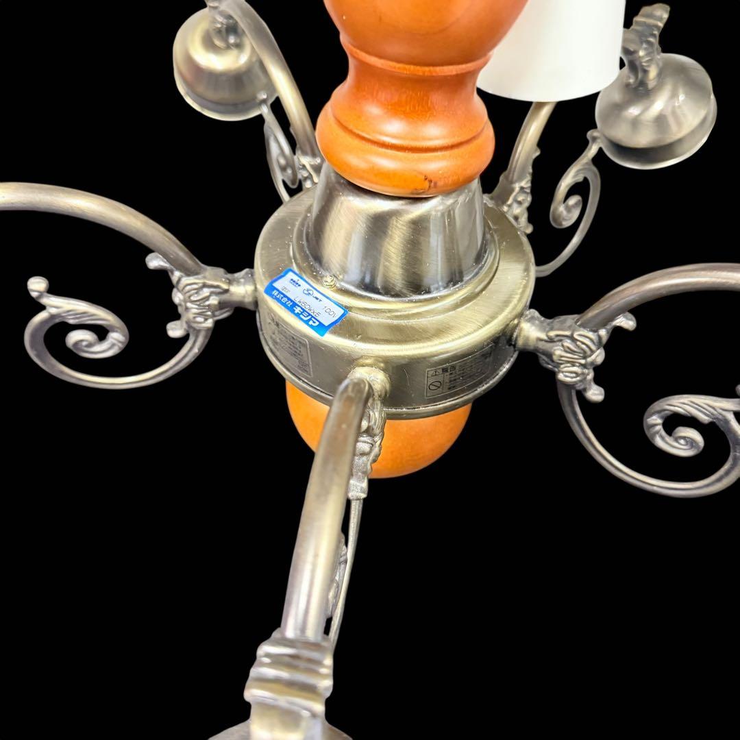 【美品】KISHIMA キシマフリルランプ 5灯 シャンデリア GEM-860C