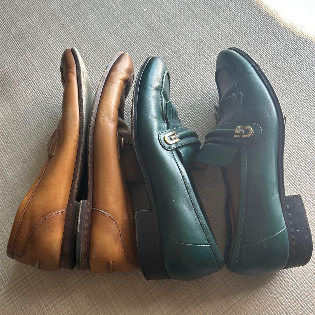 Gucci ローファー 2足セット ブラウン グリーン最終値下げ早い者勝ちです