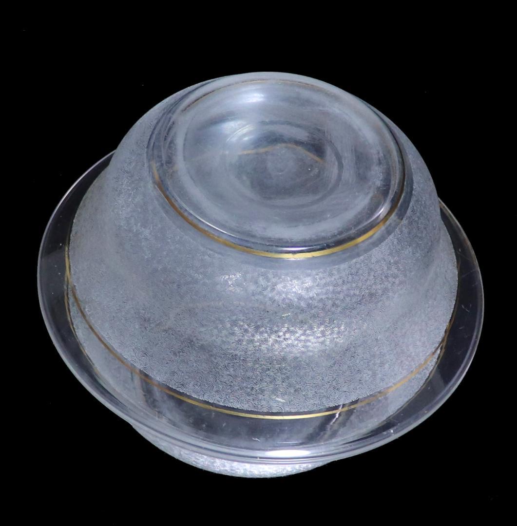 オールド・バカラ 春海商店特注 青海波模様 金彩大型 硝子抹茶碗 鉢 茶懐石道具