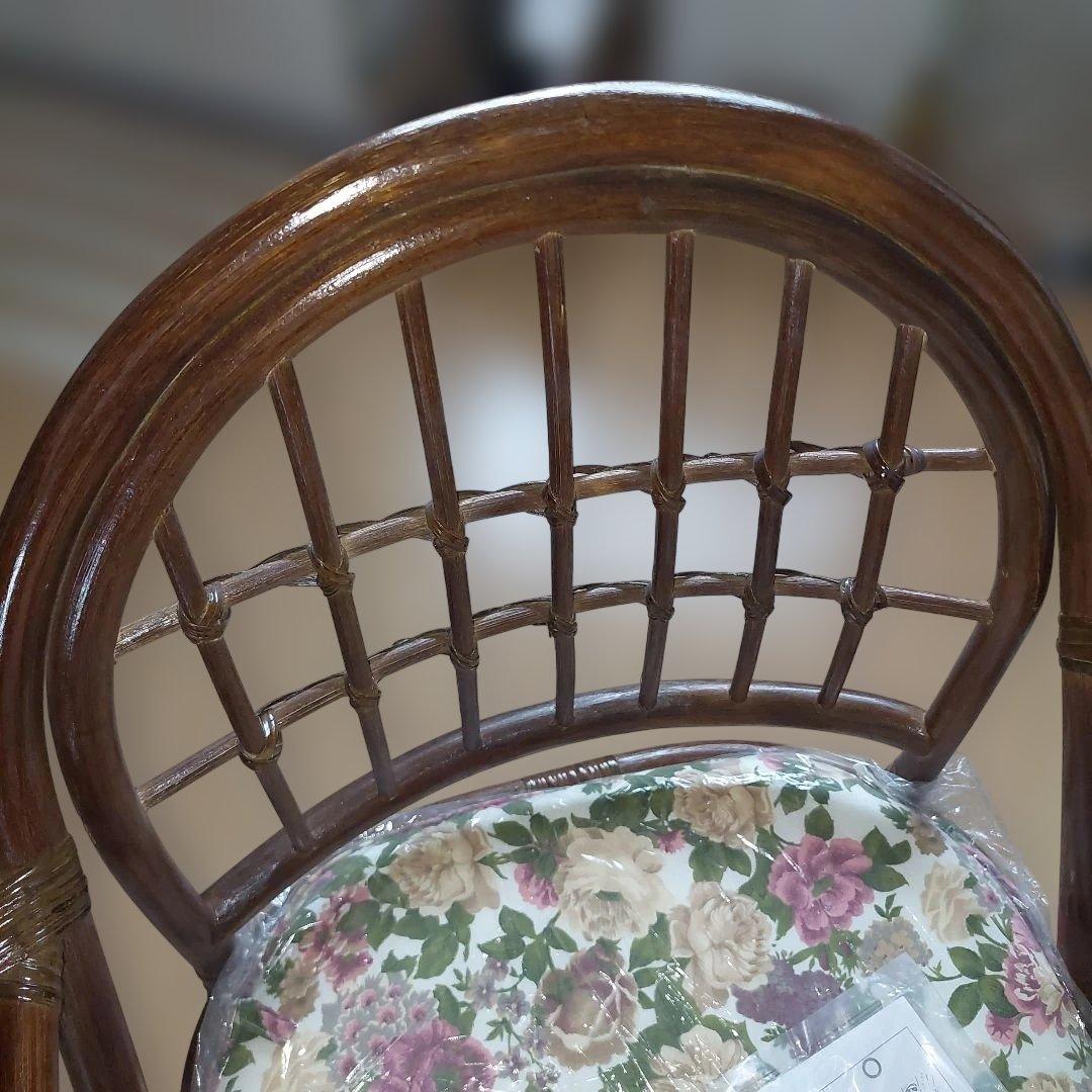 ラタン 回転椅子 新品 籐 レトロ アジアン家具